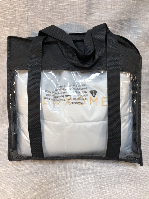 Luxome Cooling Weighted Blanket Small 42" x 56" 8lb Bamboo / Minky