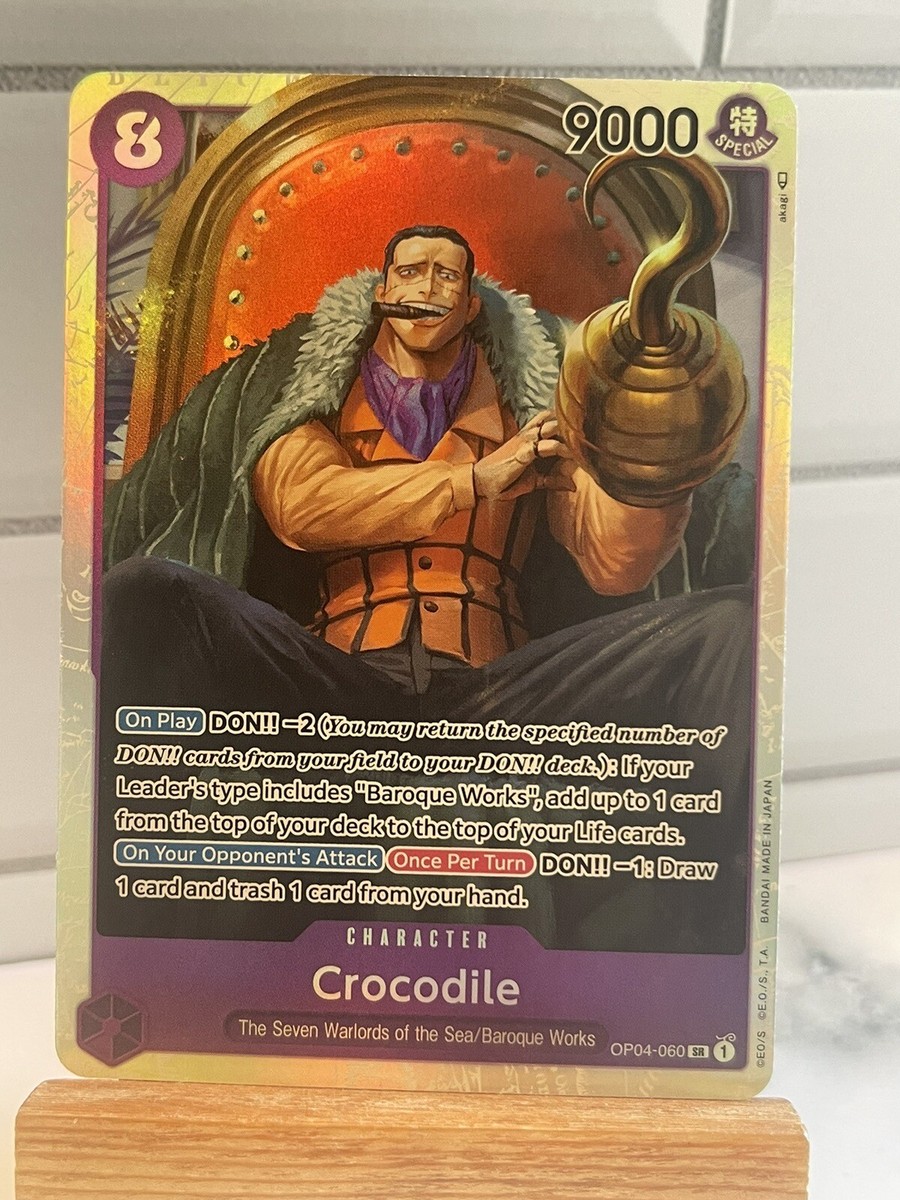 One Piece Card Game Crocodile OP04-060 SR Kingdoms of Intrigue