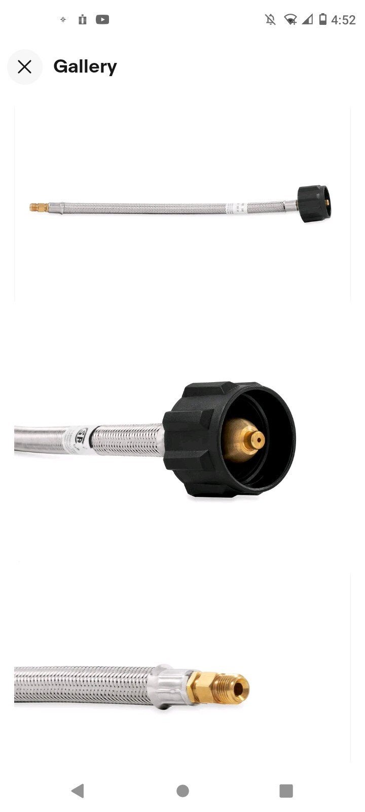 Camco 59055 PigTail Propane Hose Connector 12-Inch Stainless Steel Braid cCSA...