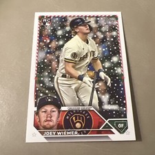 2023 Topps Holiday Joey Wiemer RC #H101 Brewers