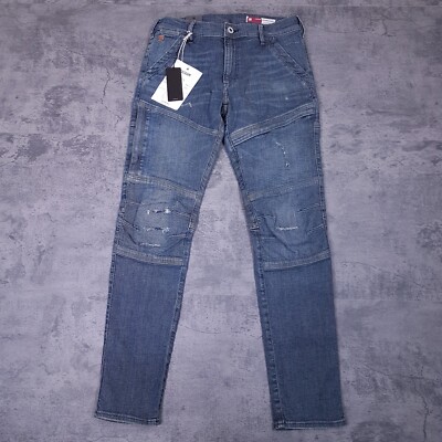 G-STAR Raw Rackam 3D Skinny Japanese Premium Denim Jeans Mens 32x32 Faded Blue