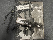 A4 Notizbuch  Scrapbook   XXL - GOTHIC  DEAD  - Junk Journal DIY UNIKAT SCHWARZ