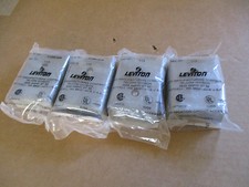 LOT of 4 Leviton Gray Duplex Mount Modular Phone Jack Cat3 110-Type 41048-GDB