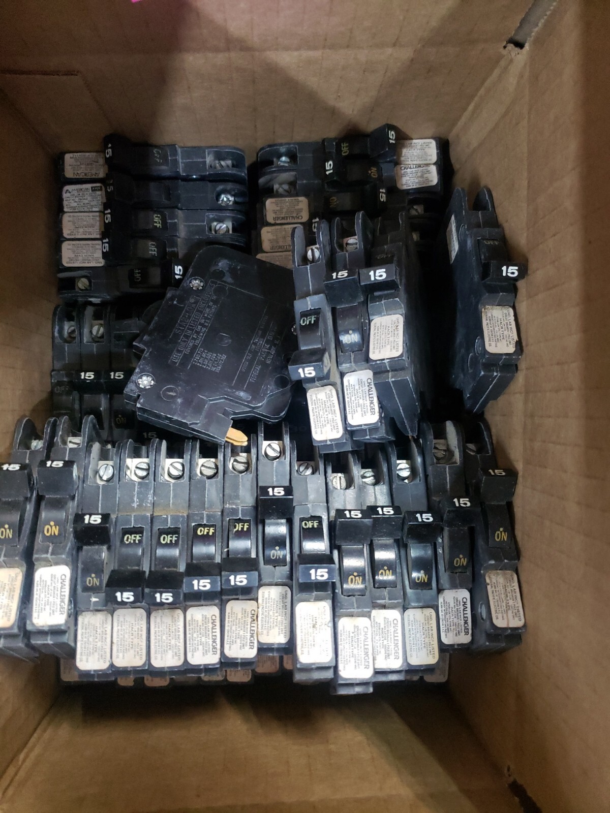 LOT OF 5  NC115 FPE 15A 1 Pole Stab-Lok Federal Pacific  NC15