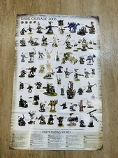 HTF Dungeons and Dragons Dark Crusade 2006 Figure Poster 2 Sided 34'' x 21 3/4''