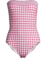 DRAPER JAMES LANDS' END Plus Size 16W, 22W Smocked Bandeau Swimsuit NWT 115