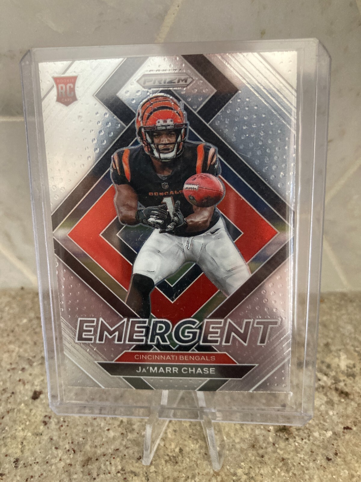 2021 Panini Prizm Ja'Marr Chase Emergent Rookie Cincinnati Bengals RC Insert
