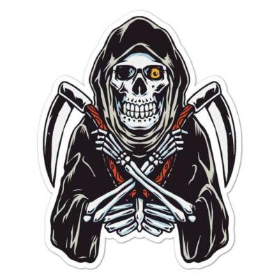 Death Reaper Sticker Death Grim Reaper Sticker Decal | eBay