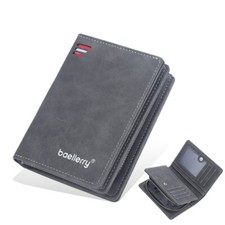 Fashion Men's Coin Purse Wallet Small Money Bag Matte Leather ID Card Holder