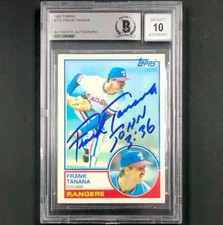 Frank Tanana autograph Texas Rangers signed 1983 Topps card BAS BGS 10 auto