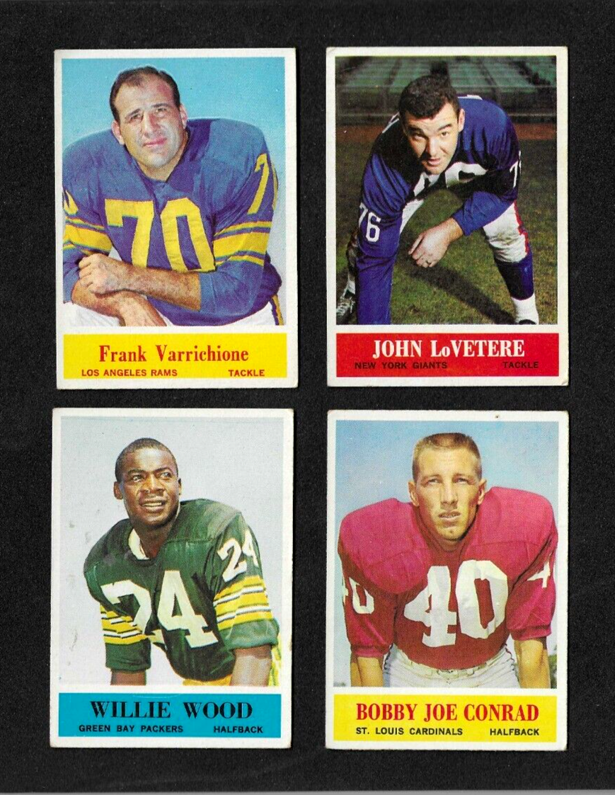 1964 Philadelphia Football Cards Off Condition Pick from #5 to #170