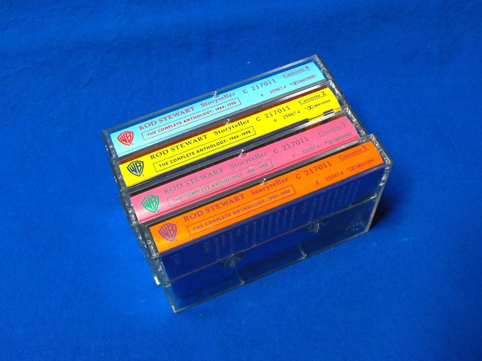 Rod Stewart Cassette Tape Lot STORYTELLER Anthology 4 Piece Set Unused 1964-1990 Foto 3 de 4