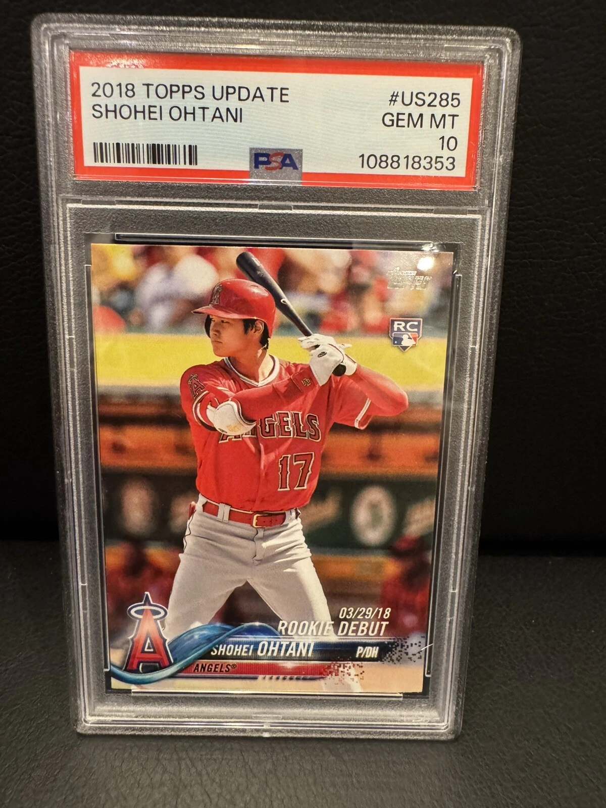 Deal for 2018 Topps Update Series - Rookie Debut Shohei Ohtani #US285 (RC) PSA 10! Gem!