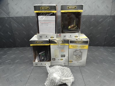 Defiant Castle Satin Nickel Electronic Keypad Deadbolt GA7X2D01AA (Lot of 7)