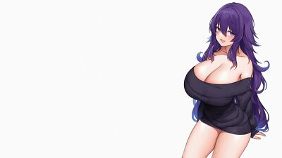 Anime girls mature body thighs wide hips ecchi  big Playmat Gaming Mat Desk