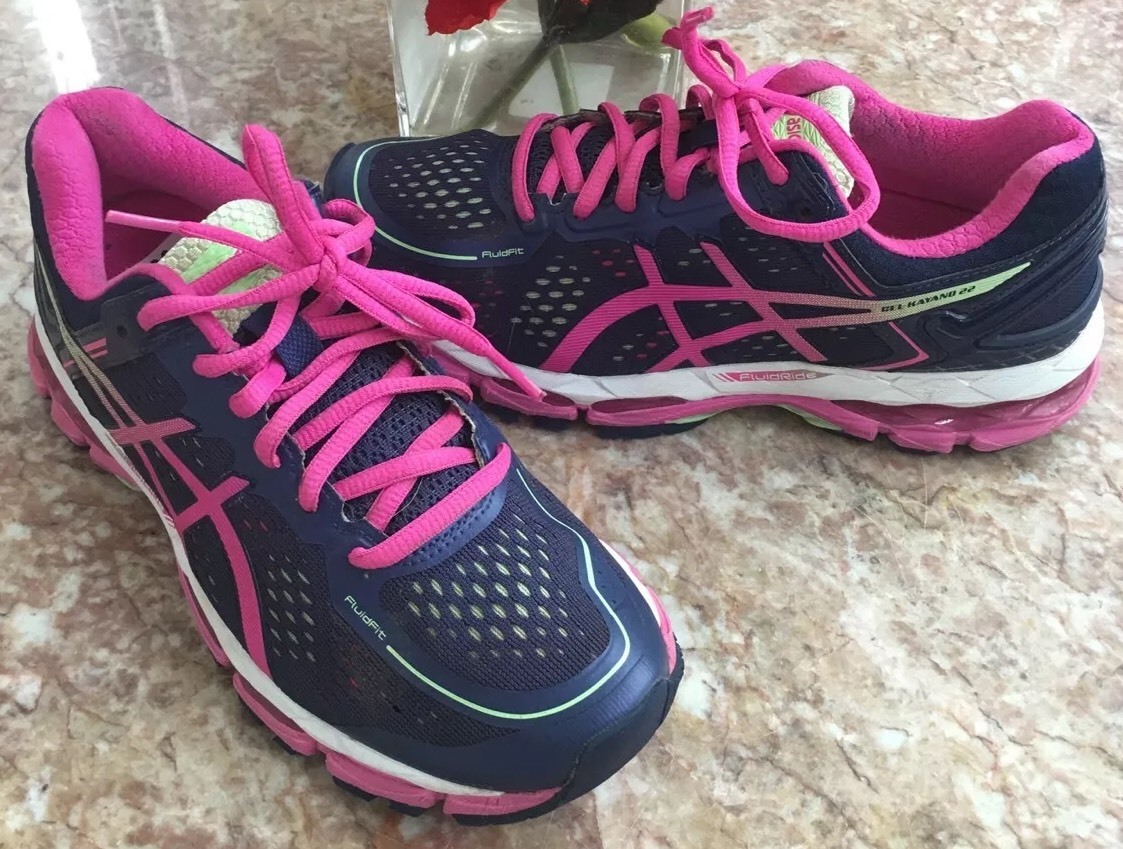 ASICS Women's GEL-Kayano 22 Running Blue/Pink Multi-Color Shoe