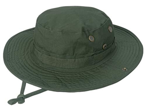 UPF 50+ Boonie Hat Wide Brim Sun Hat for Men & Women - Green 1 Pack