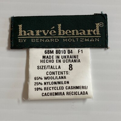 Benard Holtzman Harve Benard Green Clothing Tag Size 8