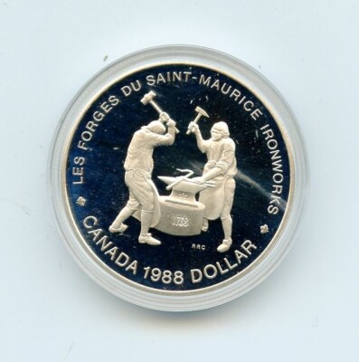 PCGS-PR68 　1988　カナダ　サンモーリス製鉄所創設250周年記念銀貨 s-l400.jpg