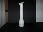 Vintage Westmoreland 13" Milk Glass Swung Vase Grapes and Leaves Signed W