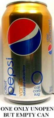 Diet Pepsi Vanilla Vintage 2009 EMPTY UNOPEN 12oz 355ml Can Limited Edition USA