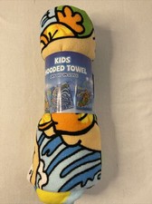 Kids Surfer Hooded Beach/Bath Cotton Towel - 23"W x 47"L NEW