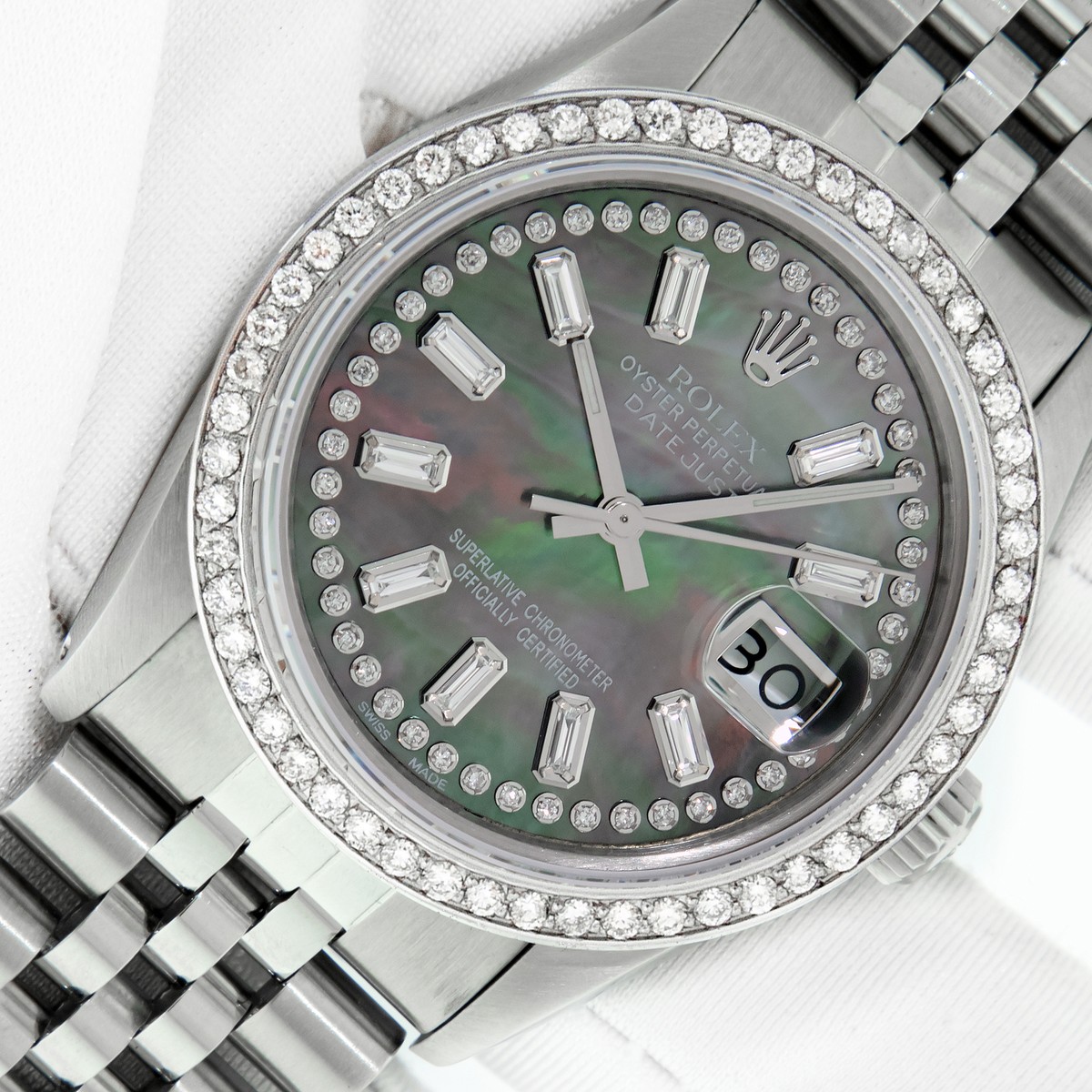 Rolex Datejust 36mm Stainless Steel Jubilee Diamond Watch 