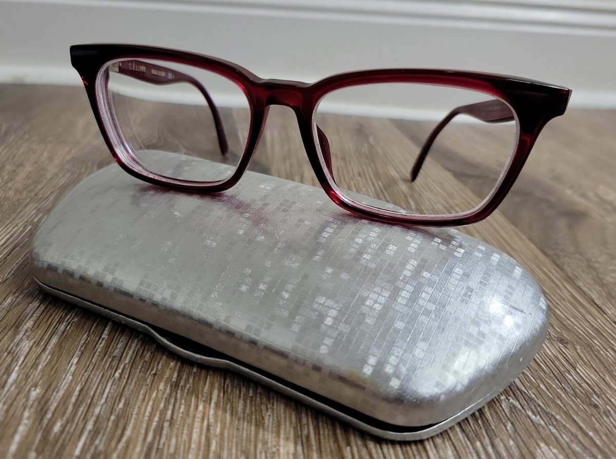Celine Eye-glasses Powered Glasses Frames ONLY Dark Red CL  display picture 3