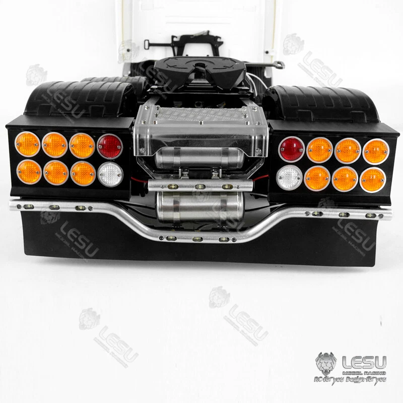 LESU Metal Rear Beam Taillight Parts for Tamiya 1/14 RC R620 R470 Tractor Truck - Image 2 of 4