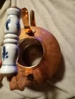Vintage Copper Tea Kettle With An Ornate Ceramic Handle Made In Taiwan — photo 6