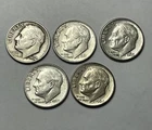 Lot Of 5 Silver Roosevelt 10C Dimes 1952-D 1961 1962-D 1963-D 1964 Coins