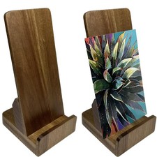 Distinguished Acacia Wood Literature Holder, Brochure Holder, Tablet Stand, D...