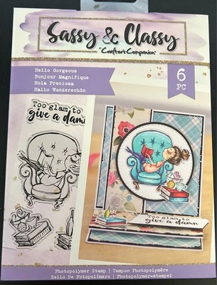 Crafter's Companion Sassy & Classy Hello Gorgeous Photopolymer Stamp Set NEW