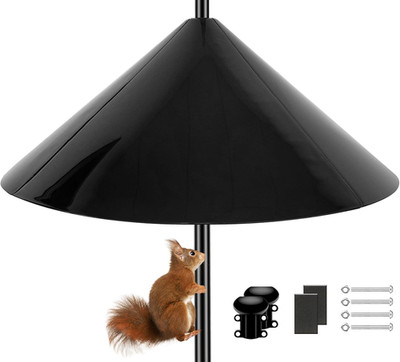 Squirrel Baffle,19-Inch Squirrel Baffle for Bird Feeder Pole,Squirrel-Proofs for