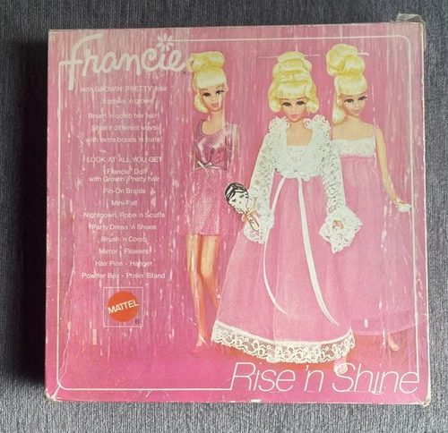 Vintage 1971 Sears Exclusive Rise 'n Shine Francie Doll Gift Set