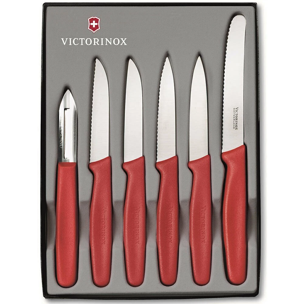Victorinox 6 Piece Paring Knife Set - 6pc Red
Opens in a new window or tab