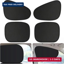 4 Pack Car Window Shades, Electrostatic Adsorption Blackout Sun Shade for Side W