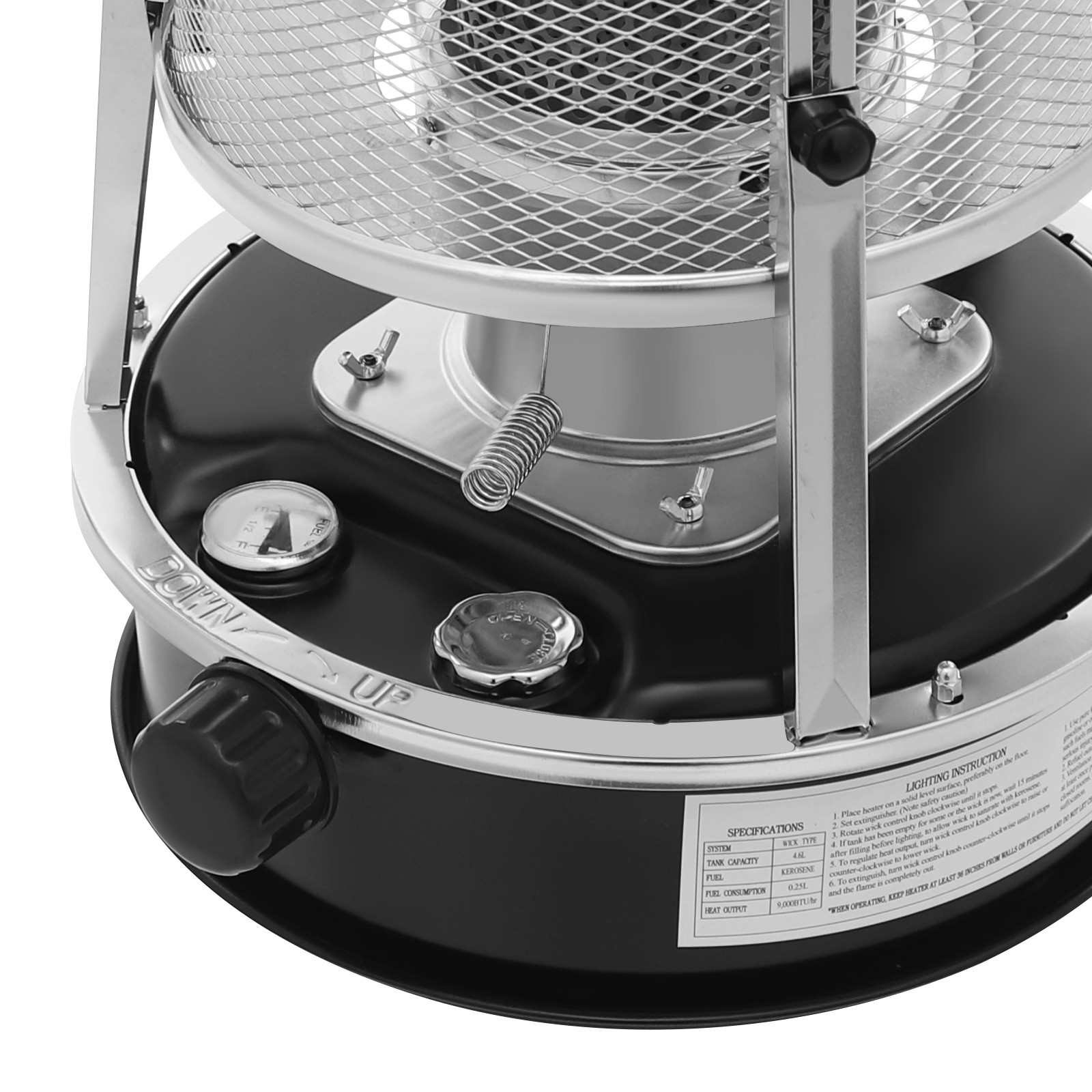 Indoor Kerosene Convection Heater, 9000BTU,10-15m² Heating Area 35.5-41cm Height