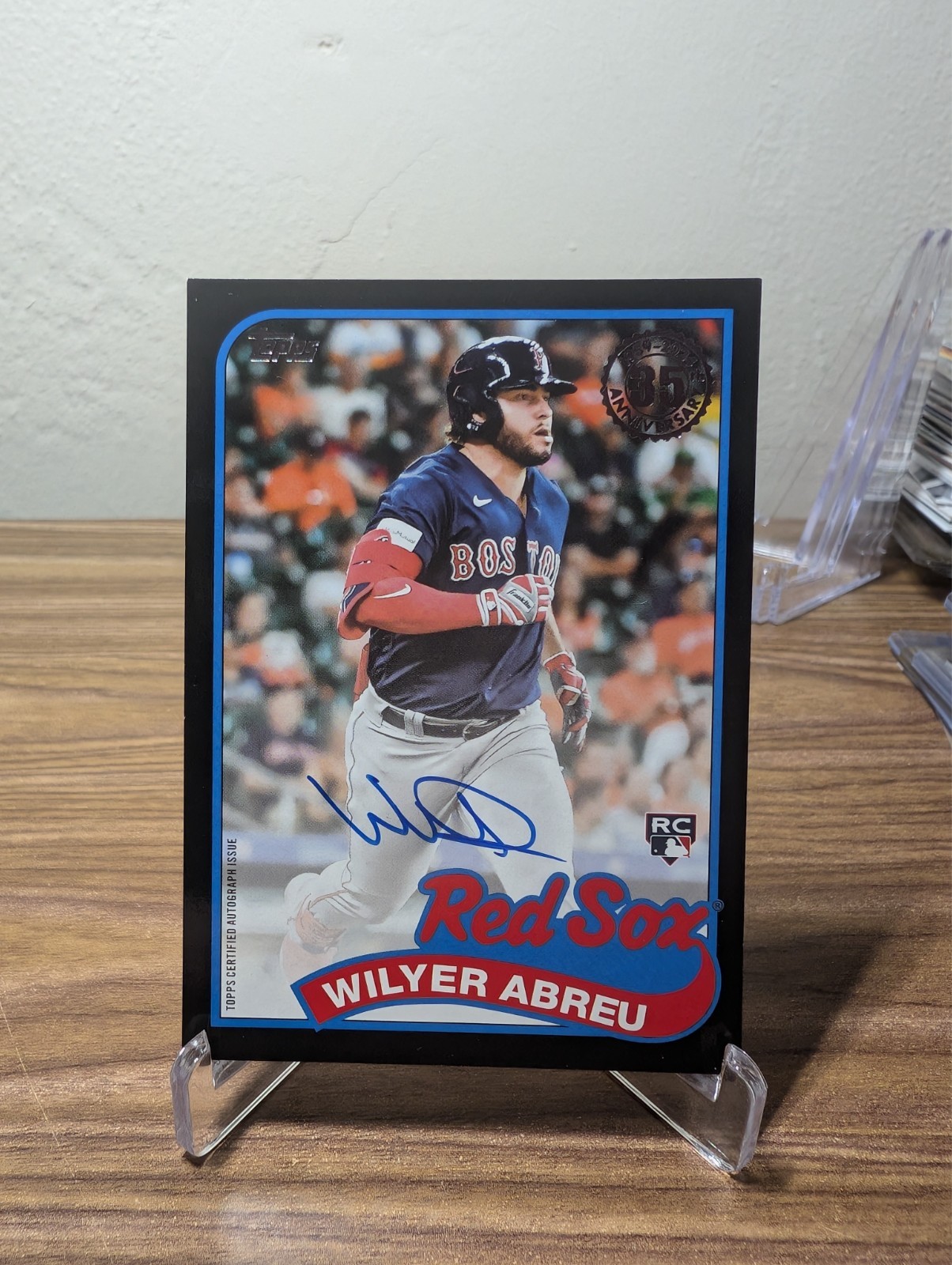 2024 Update 1989 Topps Baseball Black /199 Wilyer Abreu #89BA-WC Rookie Auto RC