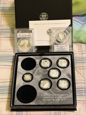 PCGS 2025 S SILVER EAGLE & KENNEDY PR70 DCAM LIMITED EDITION W/6 COIN ...