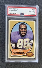 1970 Topps - #59 Alan Page - PSA 8 (Color & Centering)
