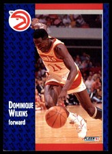 Dominique Wilkins 1991-92 Fleer #S-114 Hawks NBA READ FREE SHIPPING AutographDen