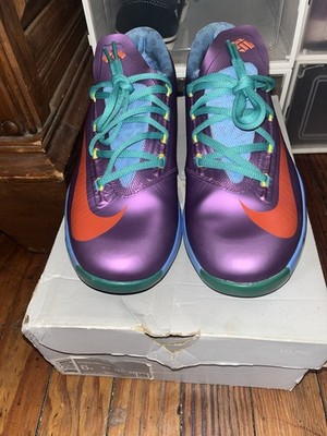 Nike KD VI Youth Basketball Shoes 6Y Purple Blue Green  display picture 2