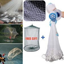 Fishing Cast Net Bait Easy Throw Hand Cast St...