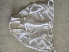 Delicates White Satin String Bikini
