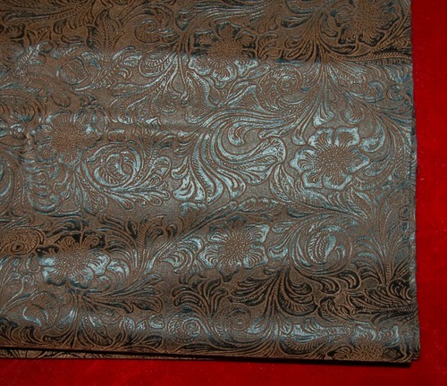 Vintage Embossed Faux Leather Southwestern Floral Pattern 250 x 54 10,4 Yard - Afbeelding 4 van 6