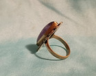 VTG Oval Amethyst  Ring in Silver Setting Sz. 7 — photo 6