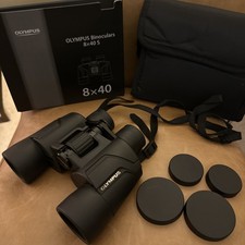 Olympus 8x40 S black Binoculars with case, strap & original box