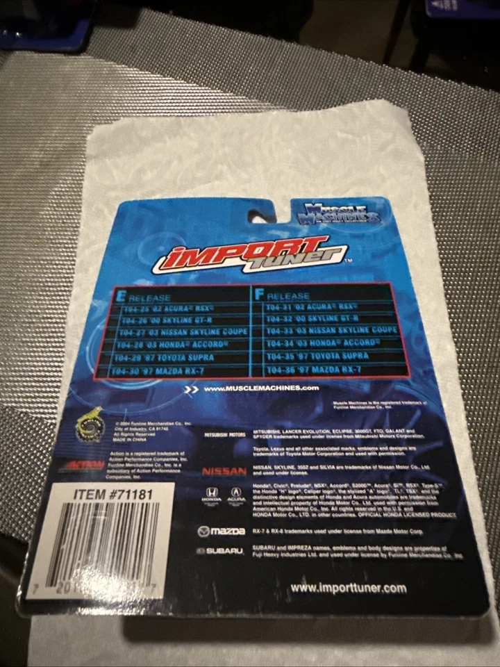 2004 1/64 Muscle Machines Import Tuner 1997 TOYOTA SUPRA - Image 2 of 4