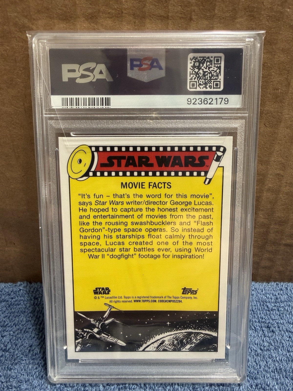 2022 Topps Star Wars Chrome Sapphire #58 Harrison Ford As Han Solo PSA 10 Gem MT view 2